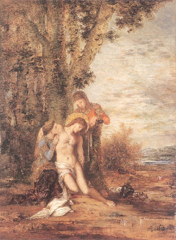 Gustave Moreau Saint Sebastian and the Holy Women Spain oil painting art